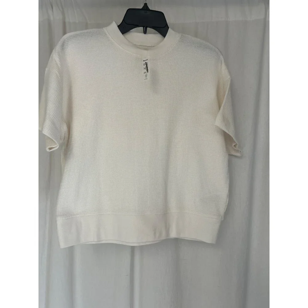 Madewell $52 Womens Waffle Mockneck Tee in Lighthouse Size XS NJ790 - Picture 2 of 5